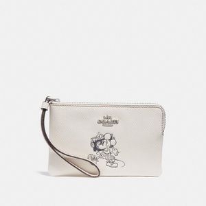 Coach Disney Minnie Mouse Chalk (White) Wristlet